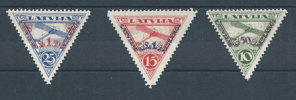 C699 Baltische staten – Letland – MiNr 190-192A (ongebruikt), Ophalen of Verzenden, Overige landen, Postfris