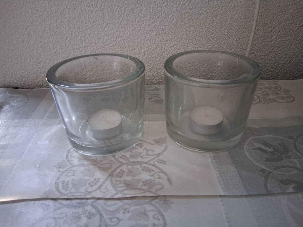 Waxinelichthouder helder (6 stuks), Huis en Inrichting, Woonaccessoires | Kandelaars en Kaarsen, Ophalen, Waxinelichthouder, 8 cm
