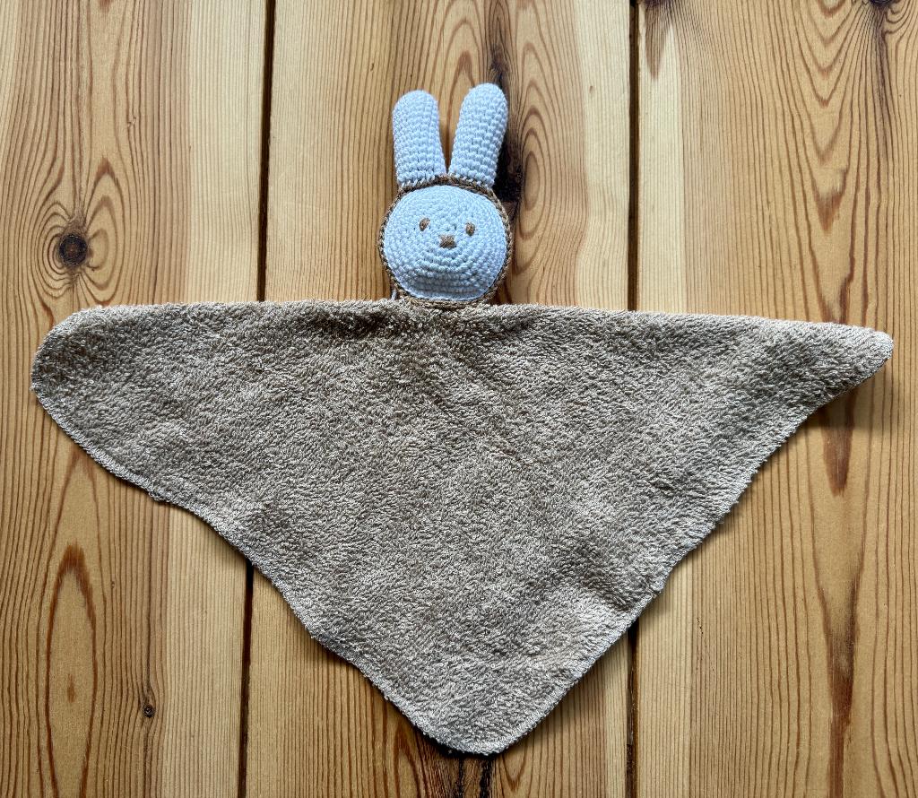 Knuffeldoekje / Baby Doek Knuffel - Konijn - Bruin Wit NIEUW, Ophalen of Verzenden, Nieuw, Konijn