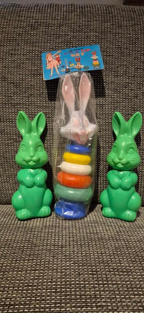Paashaas candy container  diverse   zie foto's, Diversen, Pasen, Ophalen of Verzenden