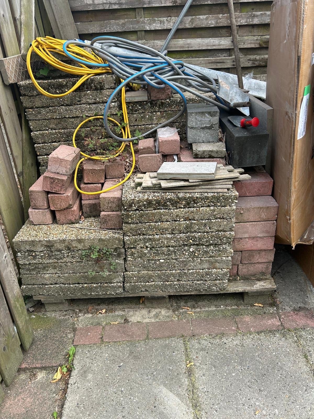 Gebruikte straat tegels en stenen, Ophalen, Gebruikt, 10 m² of meer, Beton