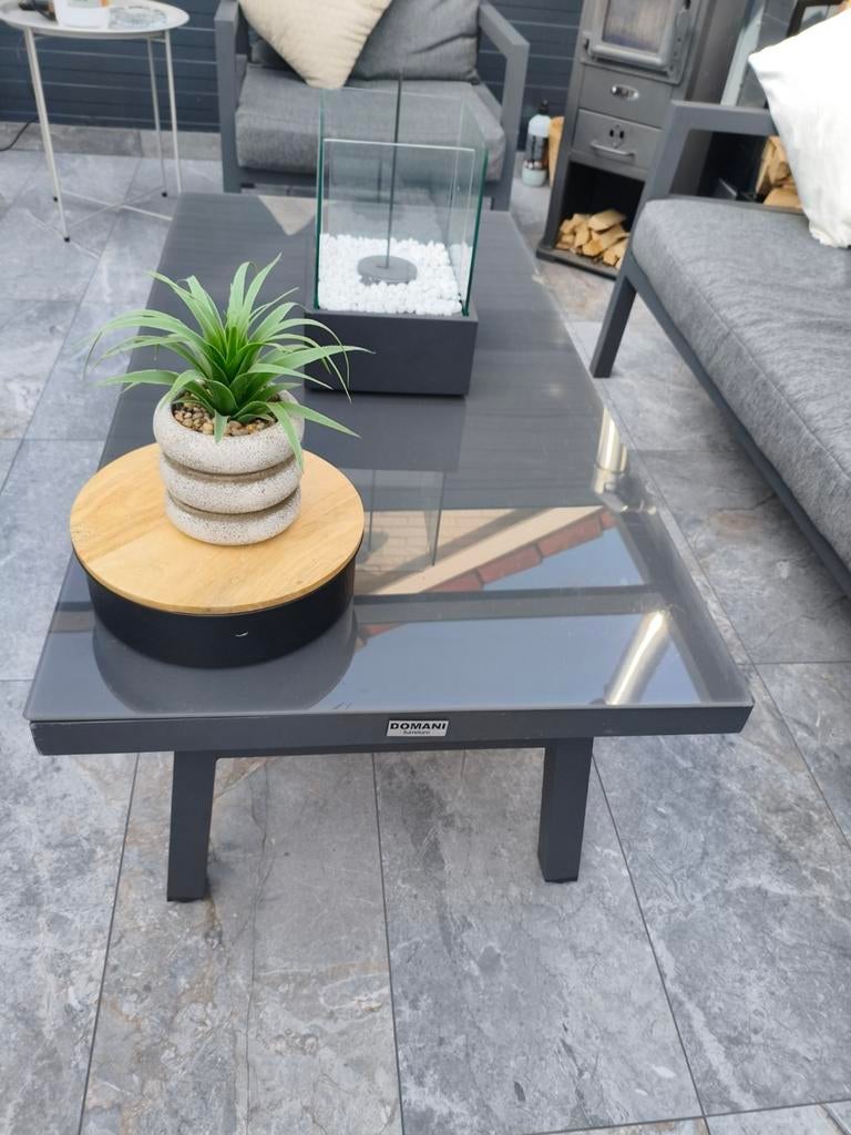 Tuin/terras set compleet, Tuin en Terras, Ophalen of Verzenden, Zo goed als nieuw, Rechthoekig, Metaal
