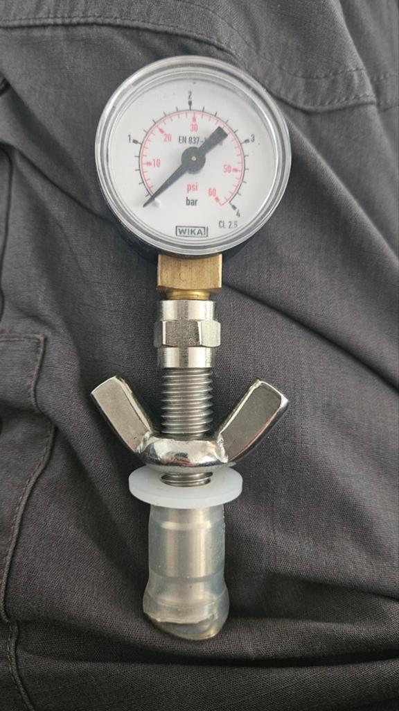 Manometer Universeel Mattmil - Drukmeting tot 4 bar, Ophalen of Verzenden, Druk