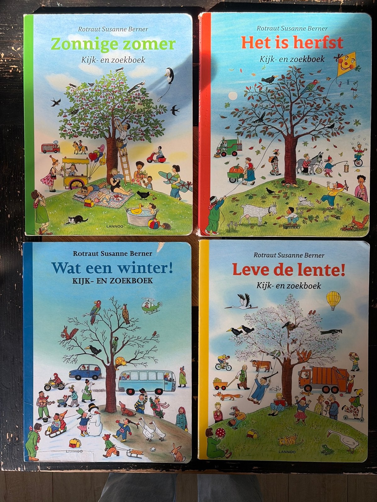 Kijk- en zoekboeken Rotraut Susanne Berner - 4 seizoenen, Boeken, Kinderboeken | Jeugd | onder 10 jaar, Verzenden, Zo goed als nieuw