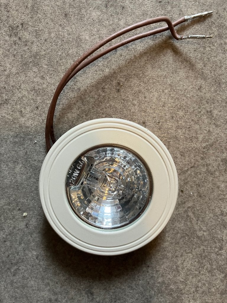 4 halogeen inbouwspotjes S125XF creme (RAL 9001), Dimbaar, Halogeen, Kunststof, Nieuw