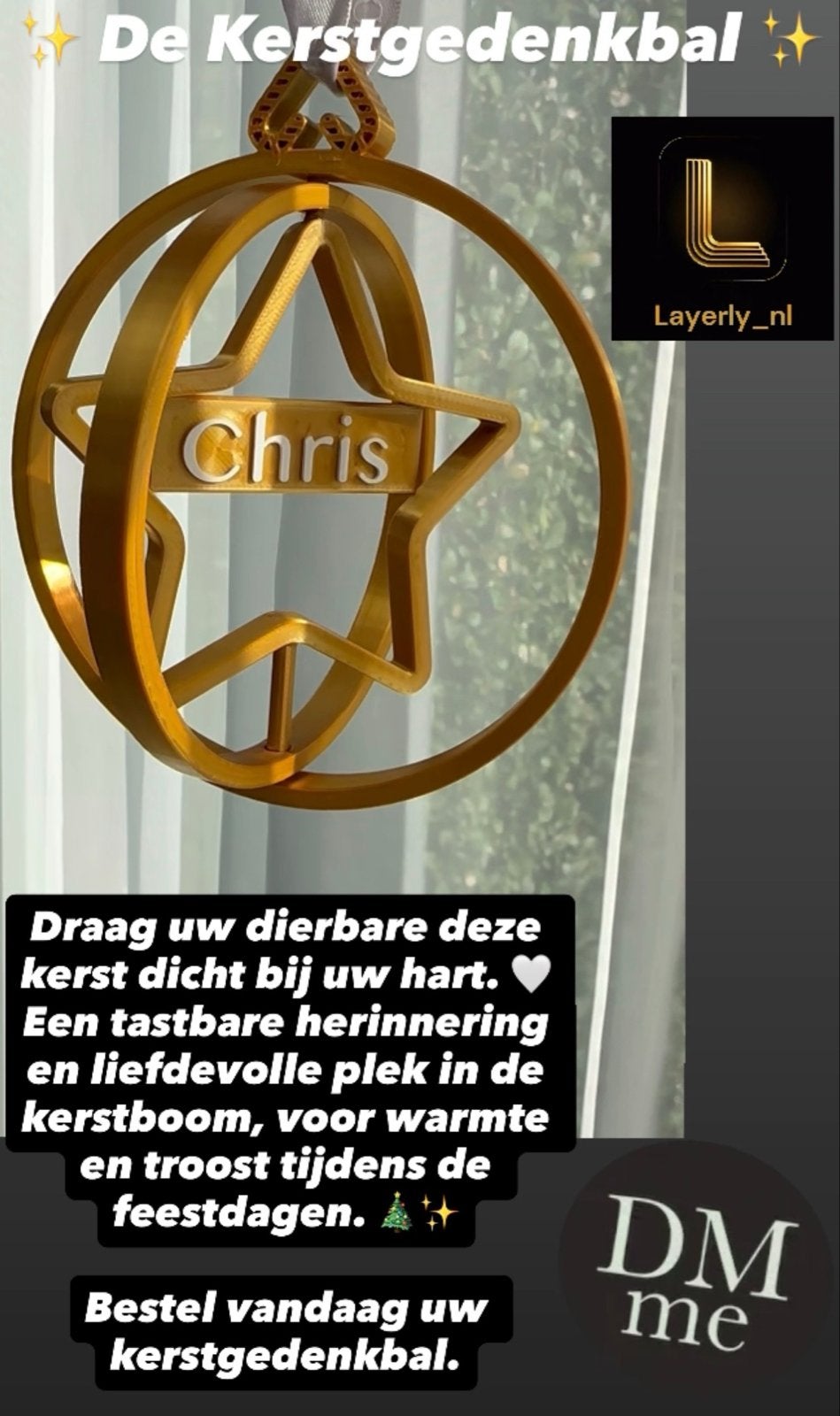 Gedenk kerstbal, Ophalen of Verzenden