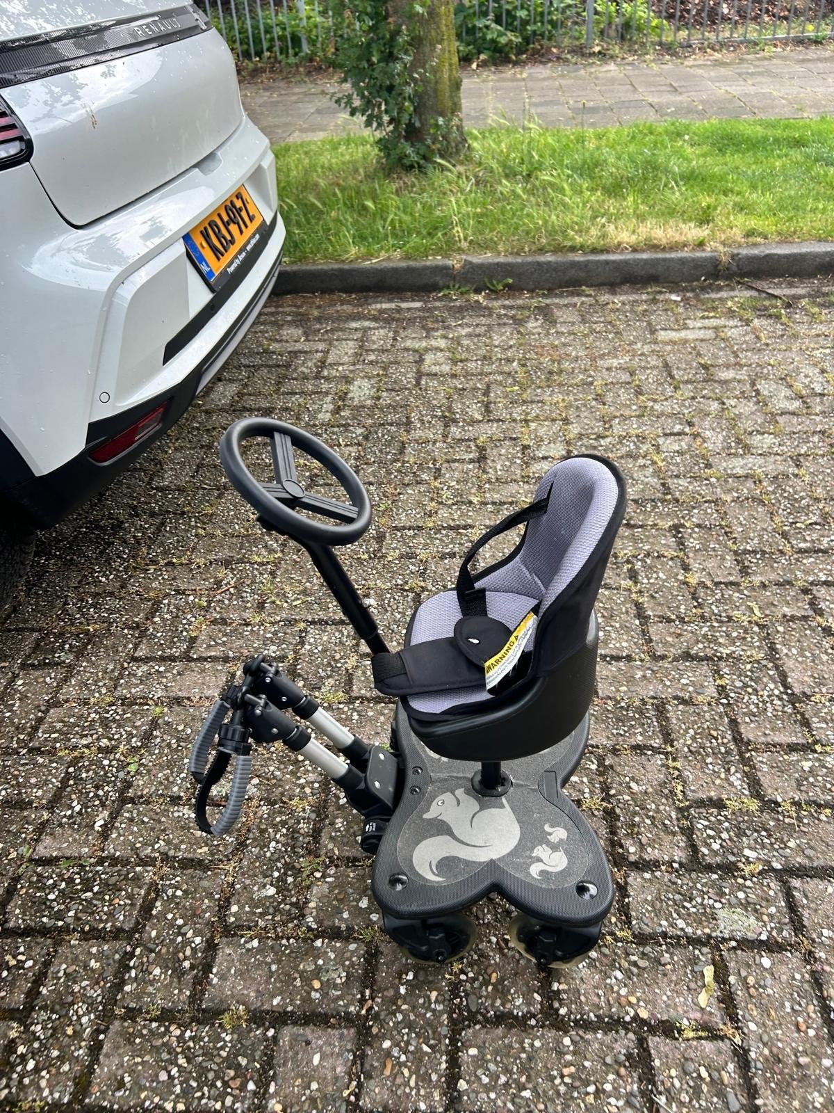 Meerijdplankje met zitje en adapters voor kinderwagen, Ophalen, Gebruikt, Kinderwagen, Overige merken