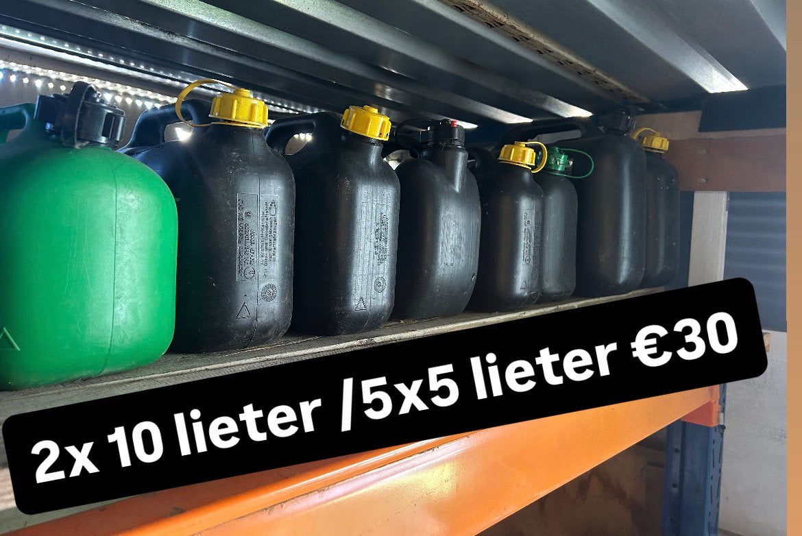 Jerrycan 2x10 lieter en 5 x 5 lieter/ alle svoor  €30, Ophalen of Verzenden