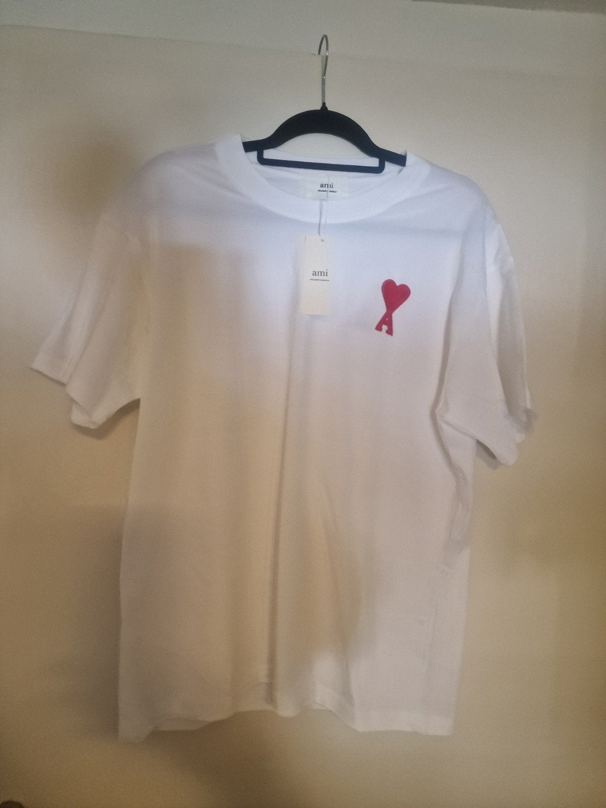 Wit T shirt Ami maat L, Ophalen of Verzenden, Nieuw, Maat 48/50 (M), Wit