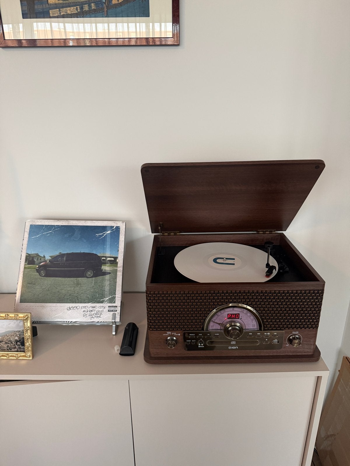 Ion retro Platenspeler met CD, Radio en Bluetooth, Ophalen of Verzenden, Zo goed als nieuw, Platenspeler, Overige merken