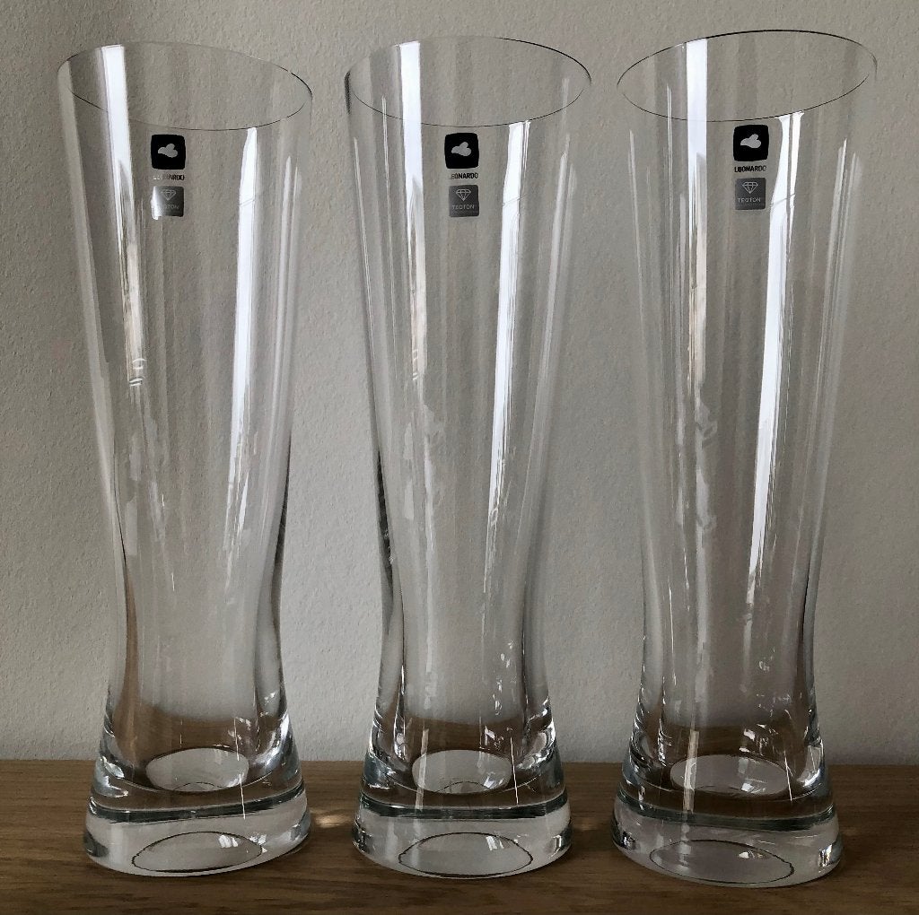 Drie witbierglazen / bierglazen Bionda Bar - Leonardo, Ophalen of Verzenden, Zo goed als nieuw, Bierglas