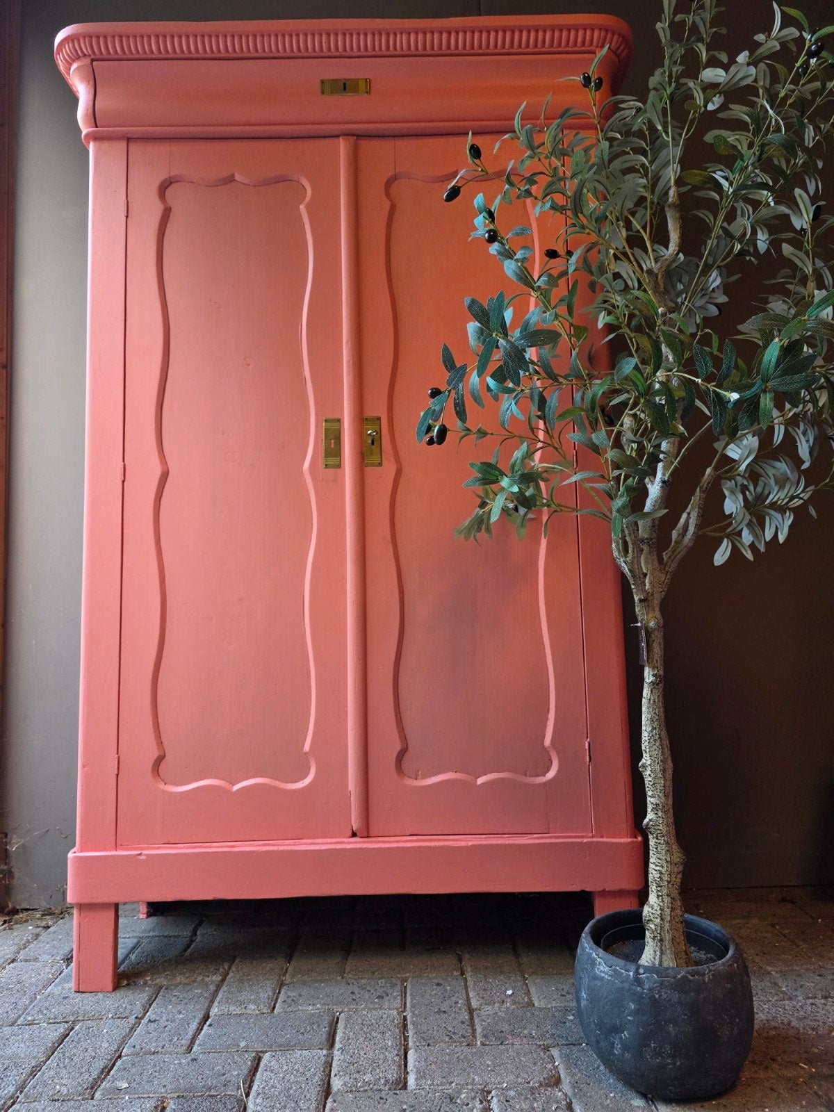 Roze biedermeier meidenkast kledingkast bez mogelijk, Ophalen of Verzenden
