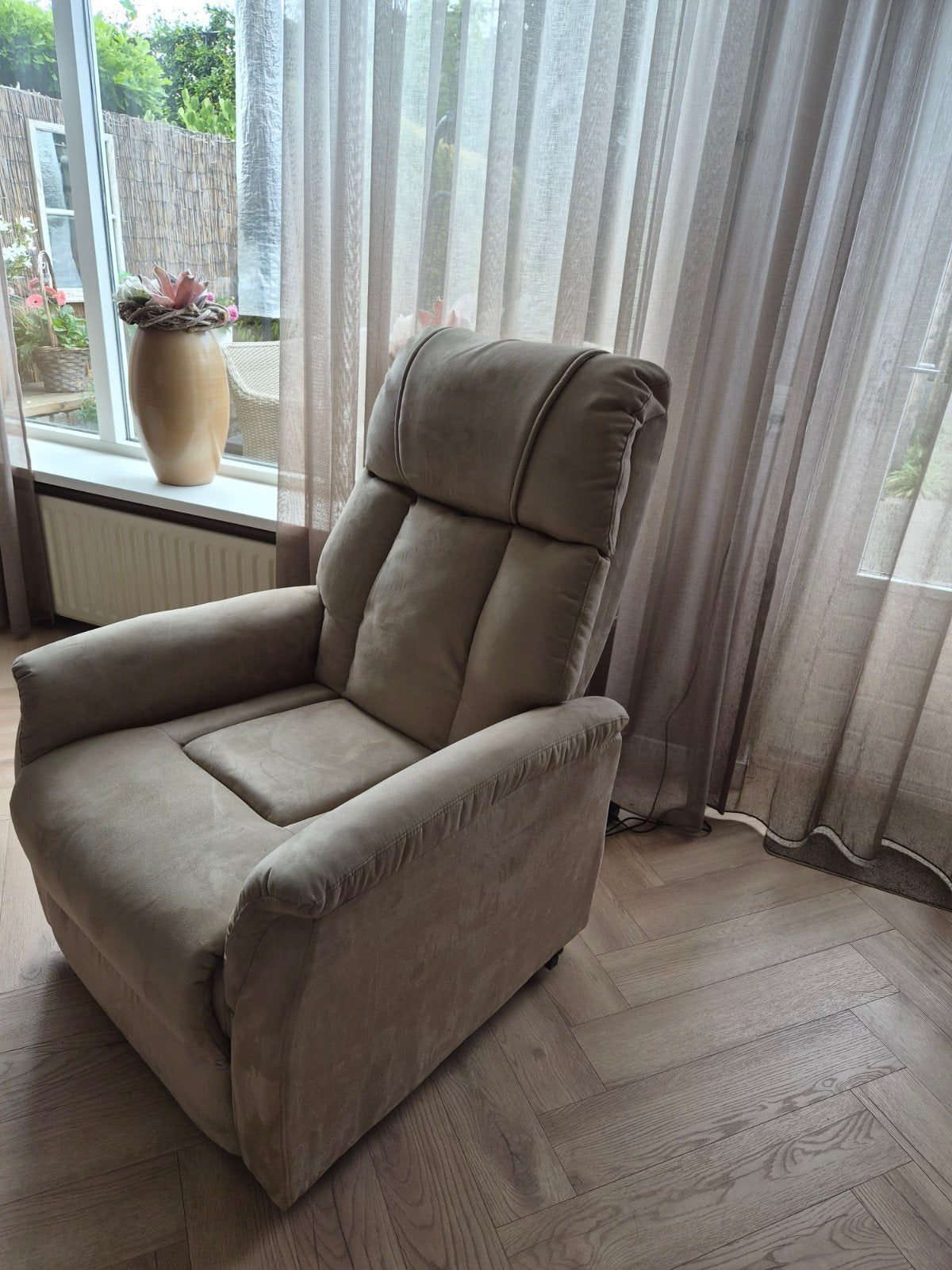 sta-op stoel -elektrisch -  Beige stof, Ophalen, Gebruikt, Overige kleuren, Modern, Comfort
