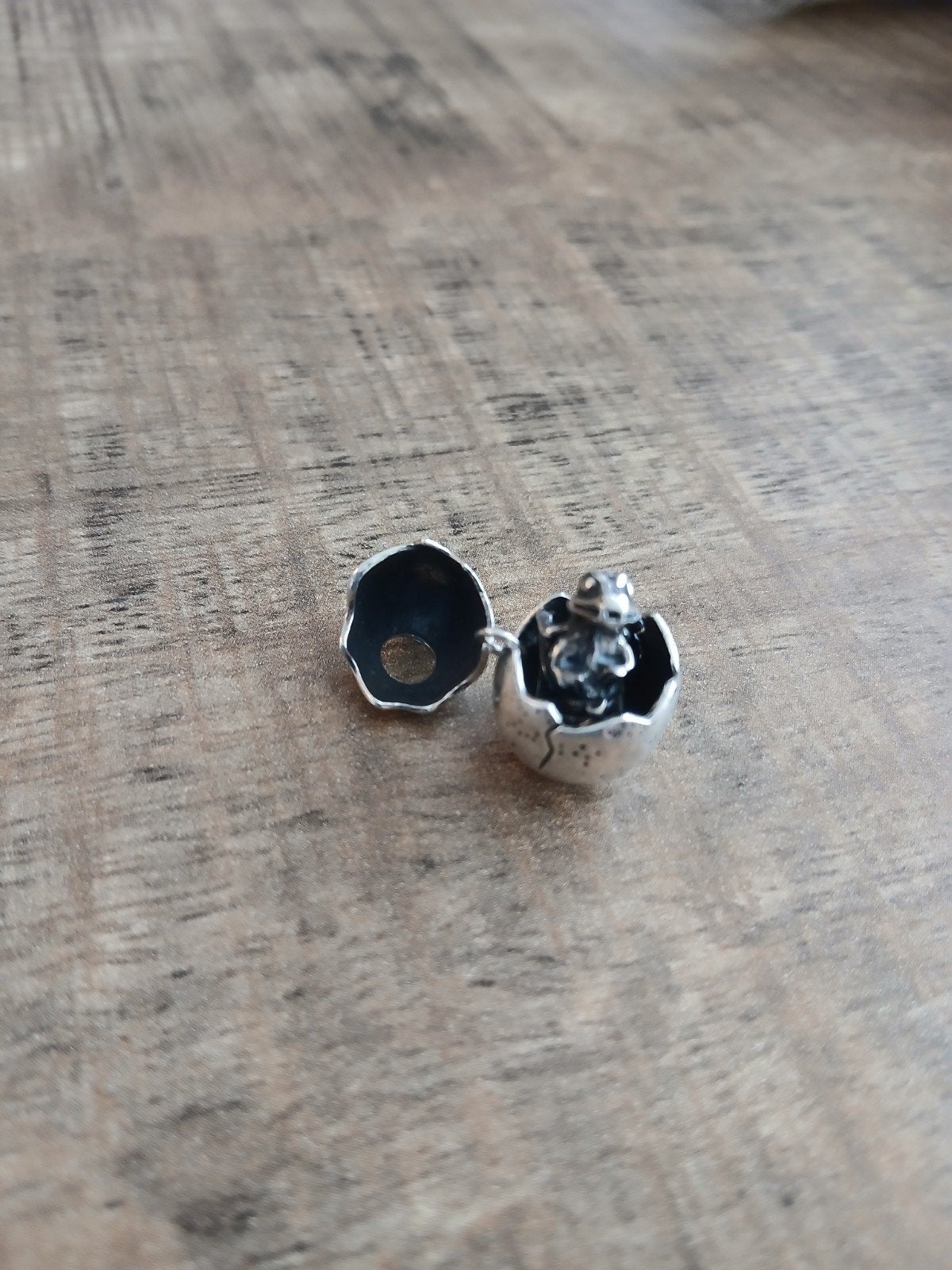 Zilver 925 bedel draak en ei Faerybeads. Babydraak, Sieraden, Tassen en Uiterlijk, Ophalen of Verzenden, Zo goed als nieuw, Zilver