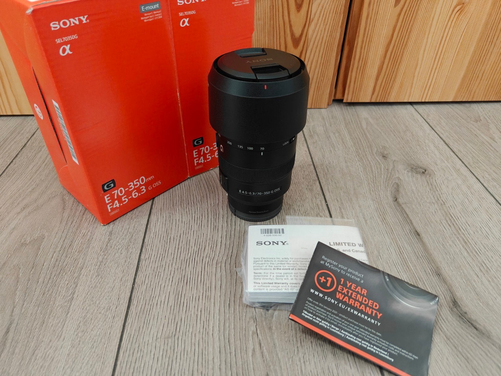 Sony E 70-350 4.5-6.3 G OSS Lens - Zo goed als nieuw, Sony E-mount, Sony, Zonnekap, Zo goed als nieuw