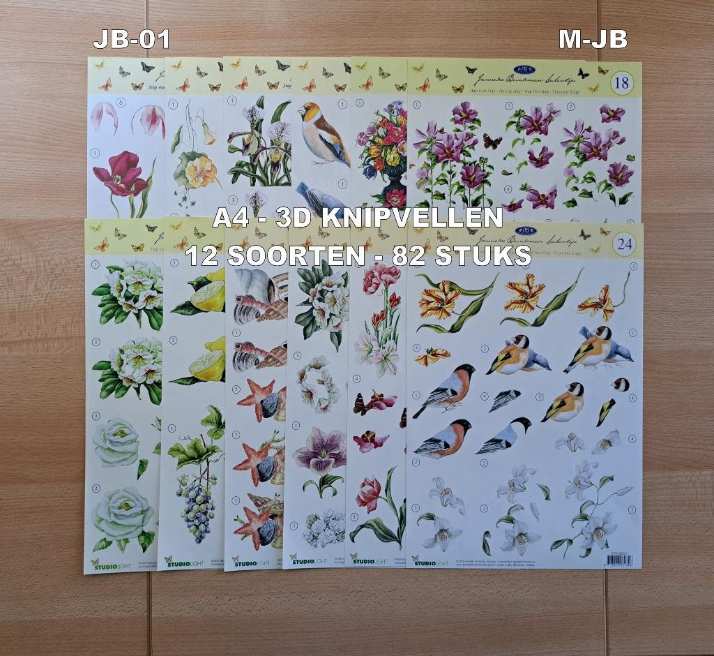 89...3D KNIP-BASISVELLEN 48 SOORTEN-333 VEL JANNEKE BRINKMAN, Ophalen of Verzenden, Nieuw, Natuur, Knipvel