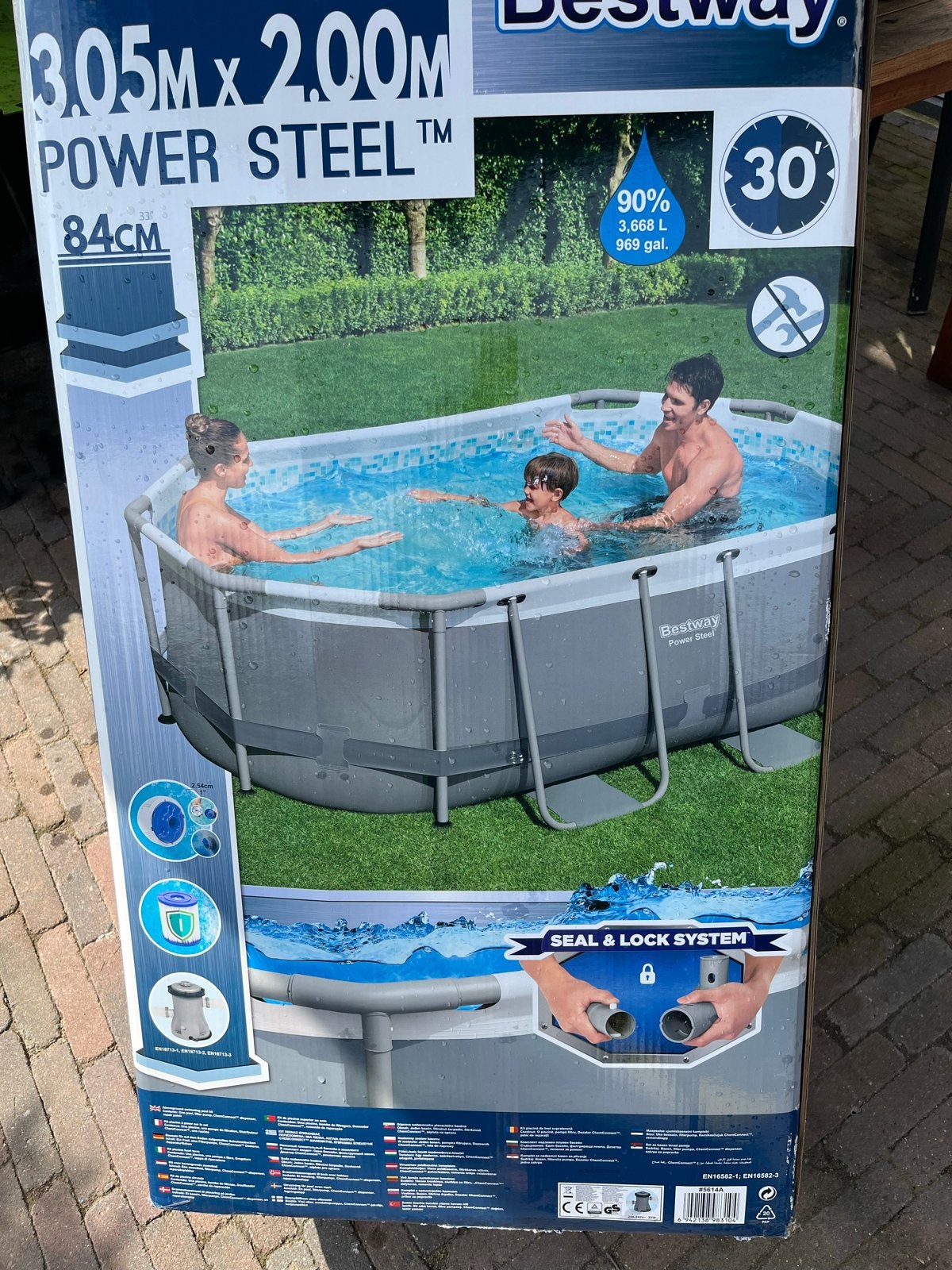 Bestway Power Steel Zwembad 3.05x2.00m - Zo goed als nieuw, Tuin en Terras, Ophalen, 200 tot 300 cm, 80 tot 120 cm, Zo goed als nieuw