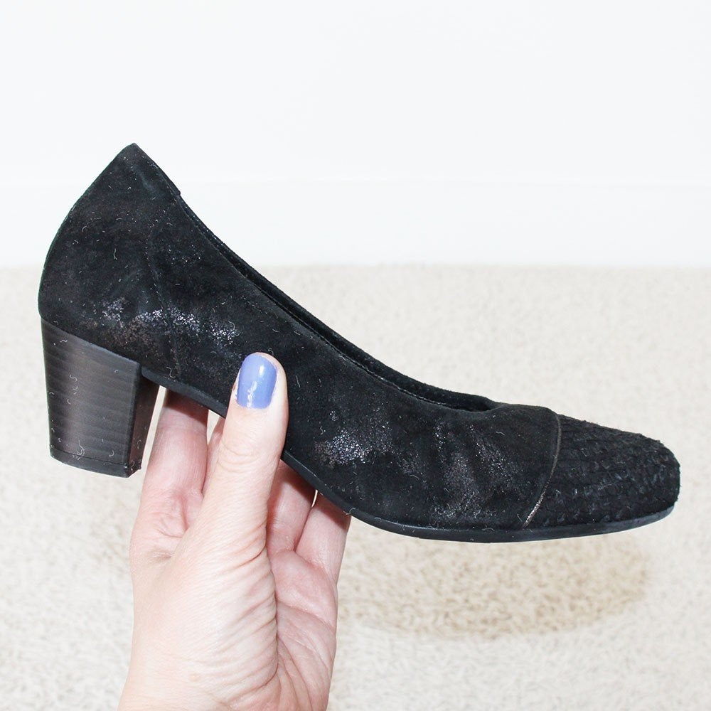Prachtige Suede Gabor Pumps - 30 (Maat 5½H / 38½) € 55,-, Kleding | Dames, Pumps, Gabor Comfort, Zwart, Ophalen of Verzenden