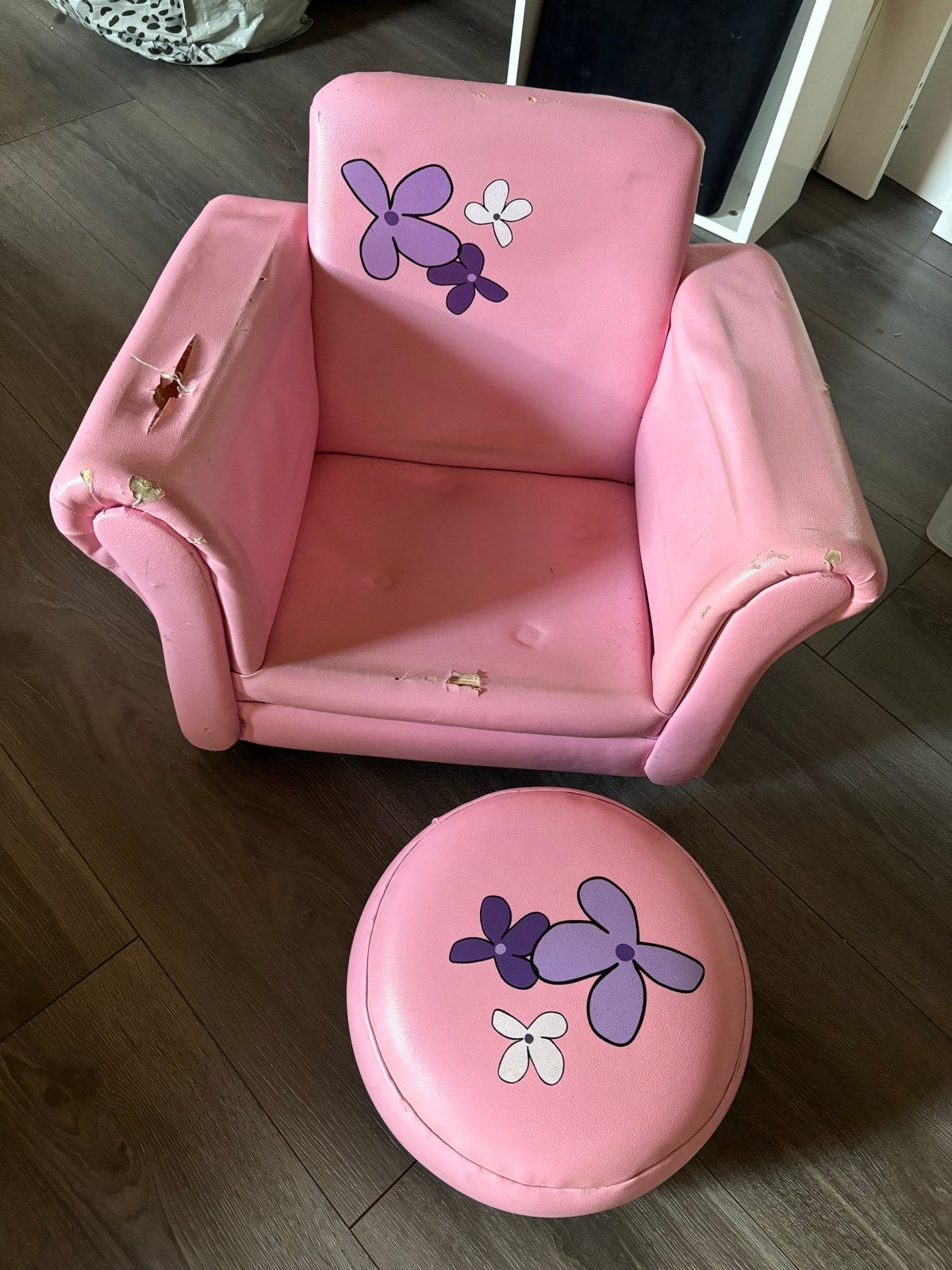 Kinderbankje met krukje - opknapper, Ophalen, Gebruikt, Stoel(en)