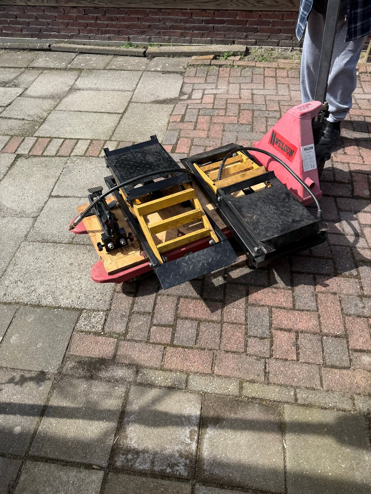 Hydraulische oprijbokken, Ophalen, Gebruikt