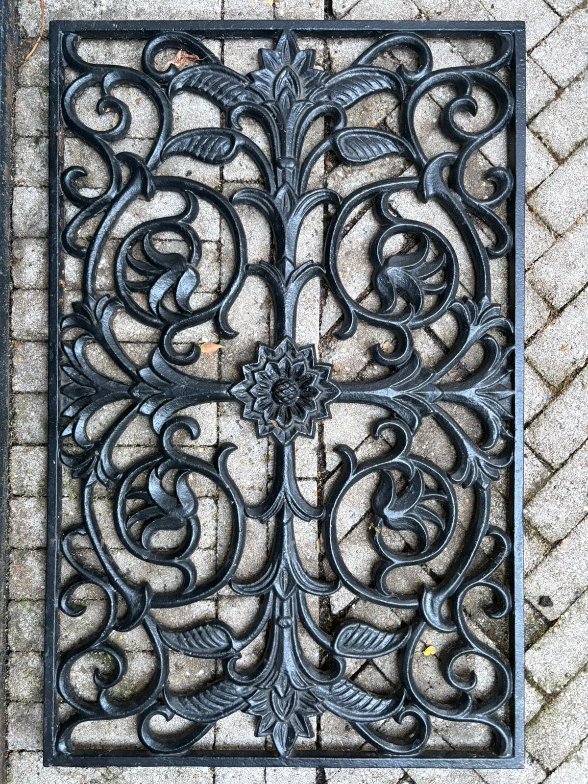 Gietijzeren deurmat groot 71x46 cm, Ophalen, Zo goed als nieuw, Gietijzer, Buiten