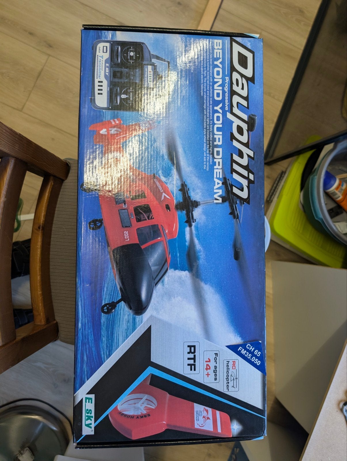 E-Sky Dauphin RC Helikopter -zo goed als Nieuw in doos, Ophalen, Zo goed als nieuw, RTF (Ready to Fly)