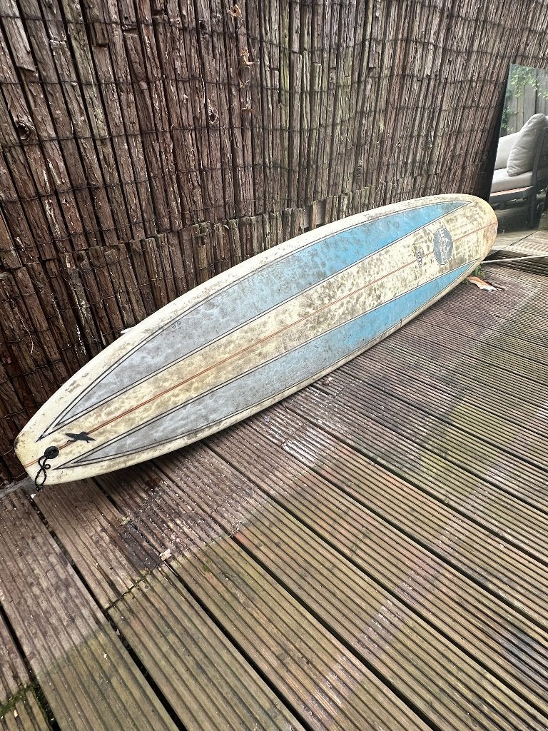 Vintage surfboard – Kym Thompson Design (Torquay, Australia), Ophalen, Gebruikt, Longboard, Met vinnen