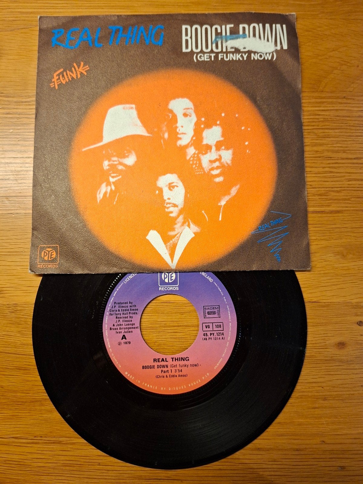 Real Thing - Boogie Down (Get Funky Now) 7 inch vinyl single, Gebruikt, 7 inch, Ophalen of Verzenden, EP
