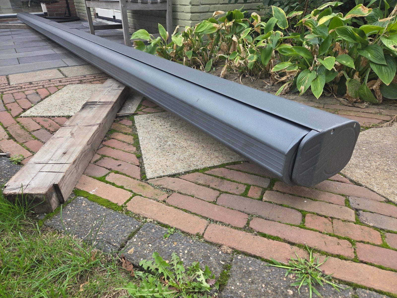 zonnescherm 650 x 350 elektrisch GROTE UITVAL!!!  cassette, 450 cm of meer, Elektrisch, Ophalen of Verzenden, Zo goed als nieuw