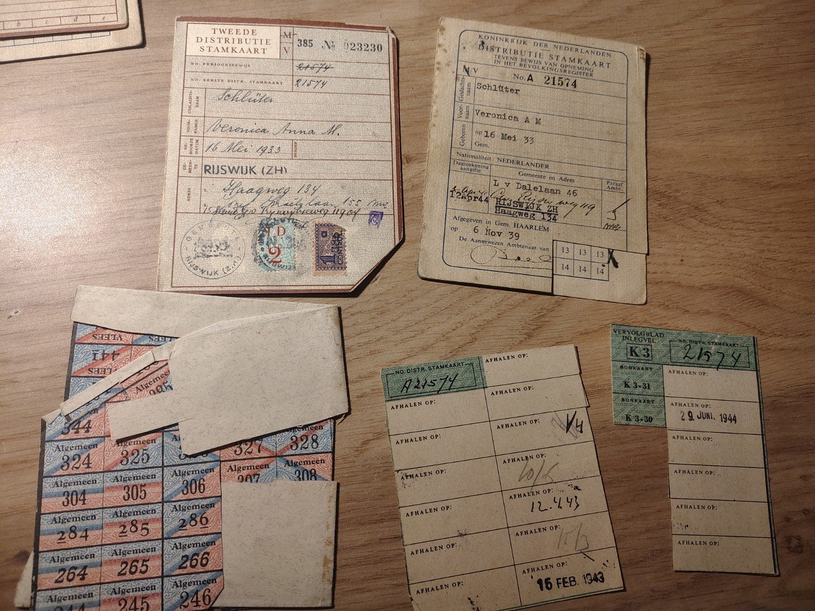 Distributie Stamkaarten Rijswijk, Verzamelen, Militaria | Tweede Wereldoorlog, Ophalen of Verzenden, Nederland