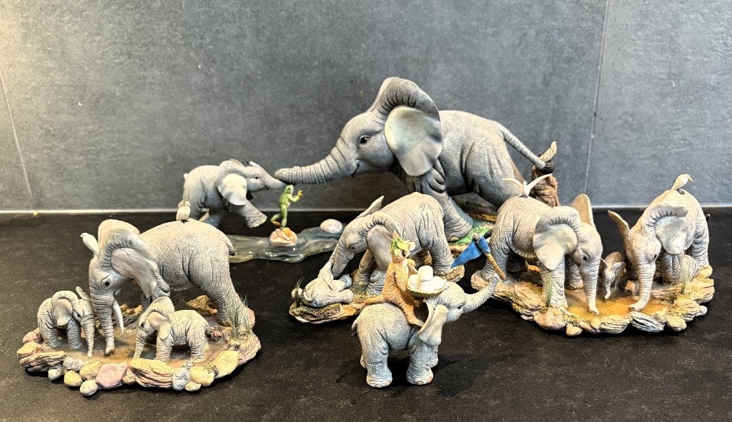 Olifanten Tuskers beelden, Verzamelen, Beelden en Beeldjes, Ophalen of Verzenden, Zo goed als nieuw, Dier