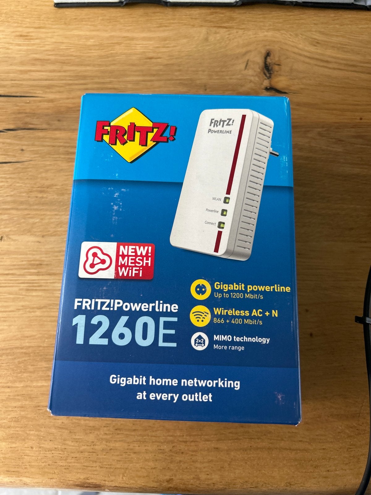 FRITZ!Powerline 1260E Gigabit Powerline Adapter, Computers en Software, Powerlines, Ophalen of Verzenden, Nieuw