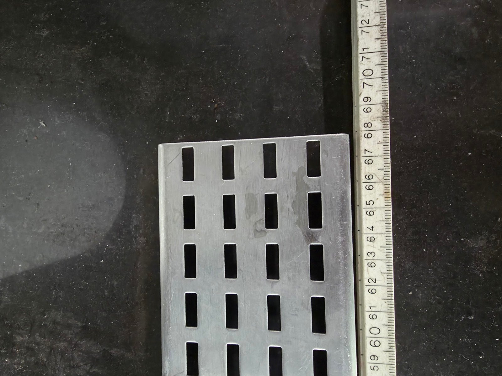 RVS afdekplaat voor douche drain - 70 cm, Doe-het-zelf en Verbouw, Ophalen of Verzenden, Zo goed als nieuw, Rvs, Douche