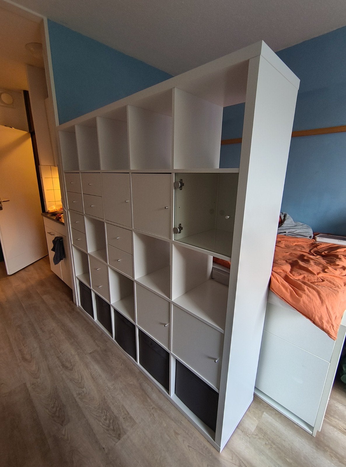IKEA Kallax Kast Wit 5x5 (182x182 cm), Huis en Inrichting, Kasten | Boekenkasten, Ophalen, Overige materialen, 150 tot 200 cm