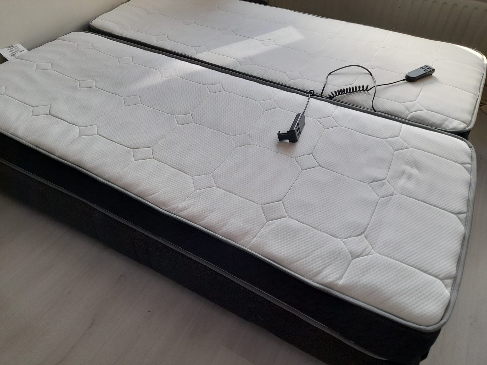 2x Elektrische Boxspring 80x200 - Ophalen, Ophalen, Gebruikt, Eenpersoons, 80 cm