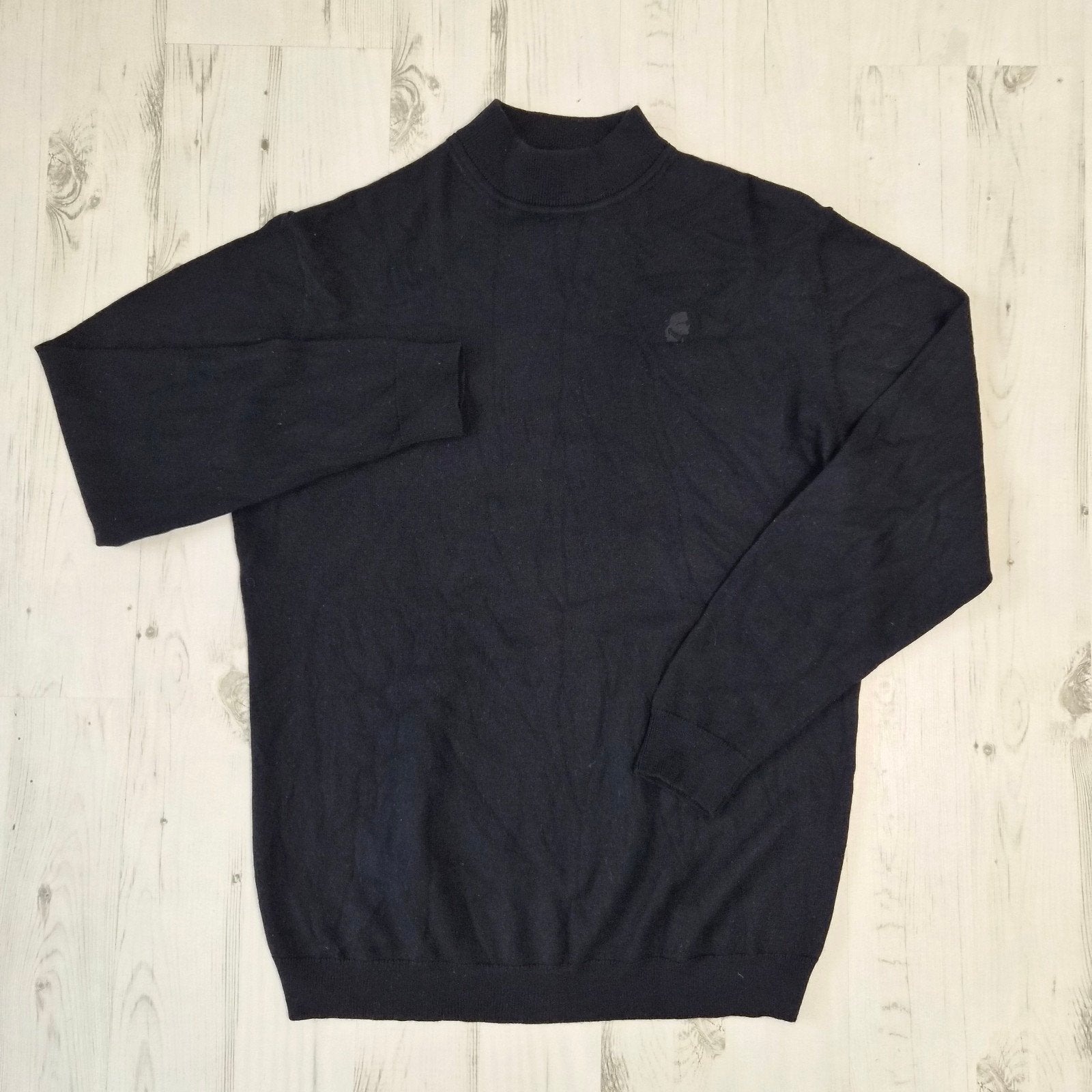 Karl Lagerfeld pullover trui XXL 100% merino wol zwart, Zwart, Overige maten, Ophalen of Verzenden, Zo goed als nieuw