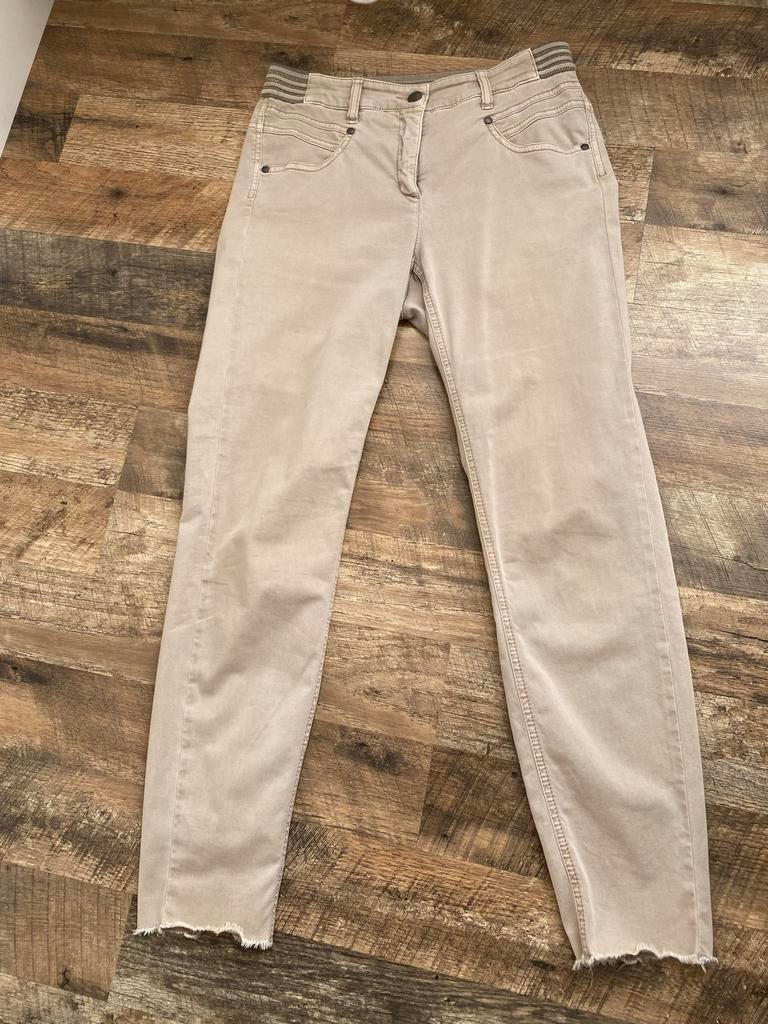 Luisa Cerano krijtkleur Broek - Maat 38, Kleding | Dames, Maat 38/40 (M), Verzenden, Gedragen, Grijs