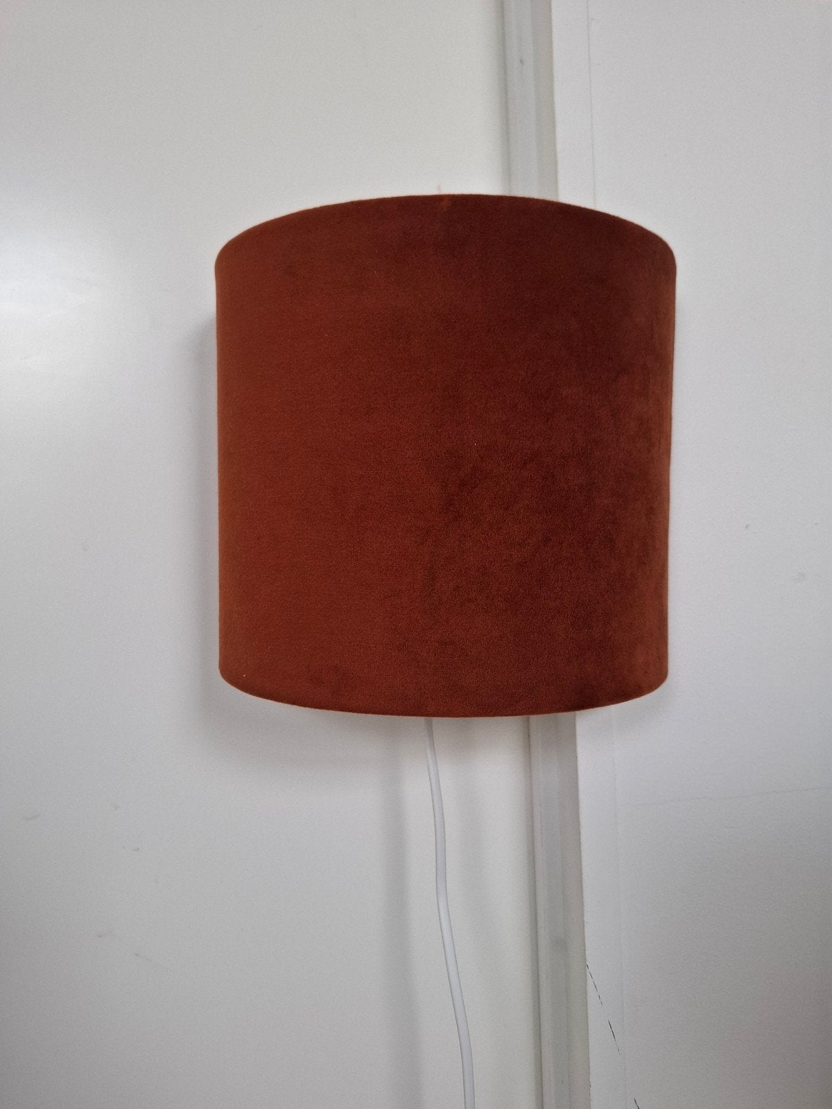 Wandlamp met bruine velours kap - 20x20x10 cm (bxhxd), Ophalen, Gebruikt, Bruin, Modern, Velours