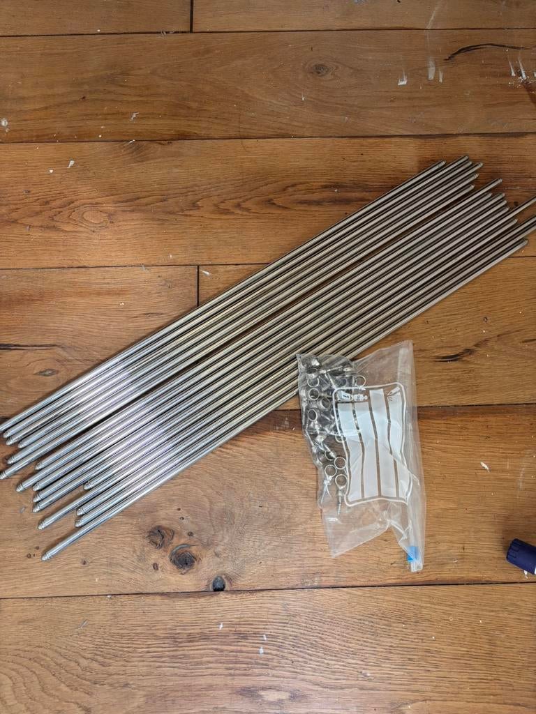 Traploper roedes 16 stuks, Ophalen, Gebruikt, 50 tot 100 mm, Overige typen