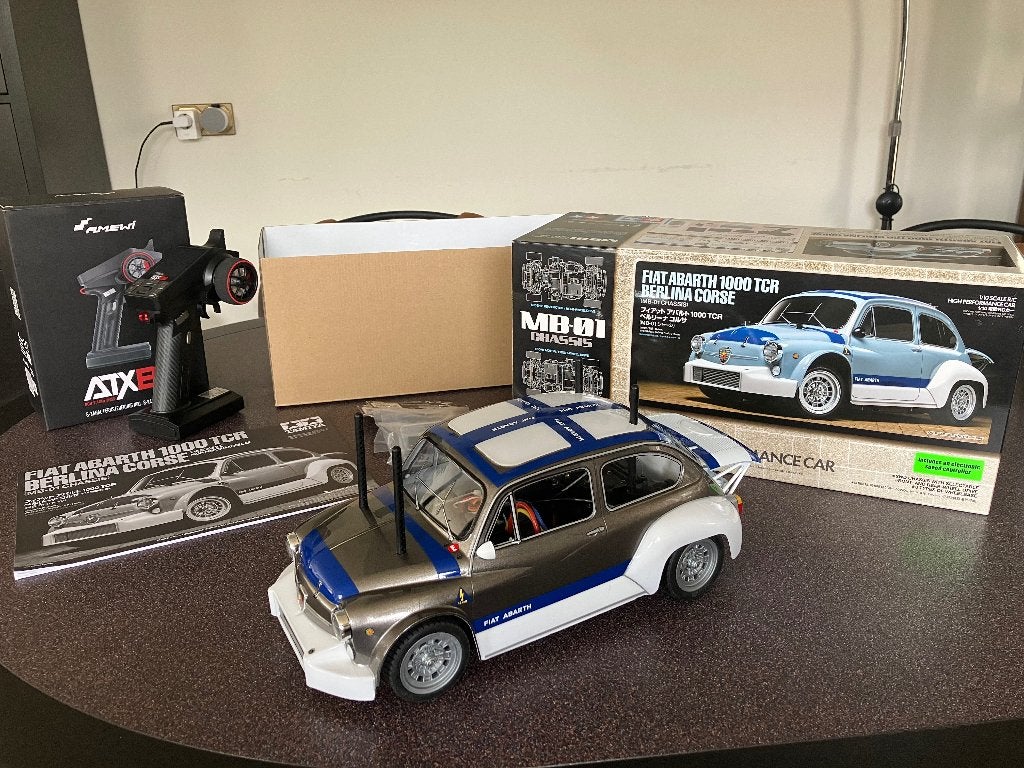 Tamiya Fiat Abarth 1000 tcr RTR, Elektro, Nieuw, Ophalen of Verzenden, Schaal 1:10