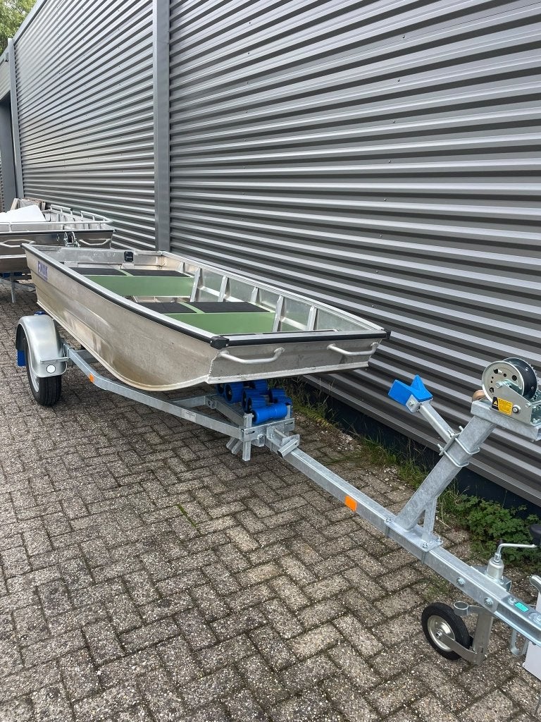 Aluminium jon boot + elektromotor, Watersport en Boten, Ophalen, Overige merken, Gebruikt, Elektrisch
