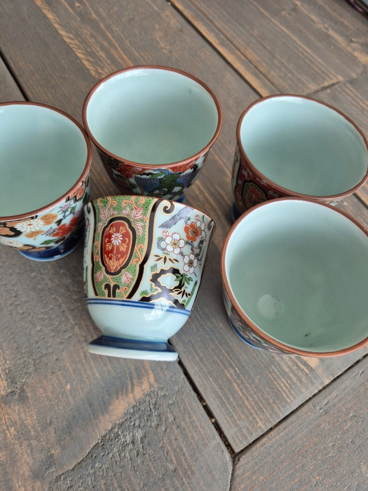 Set van 5 Japanse Arita-yaki theekopjes, Antiek en Kunst, Ophalen of Verzenden
