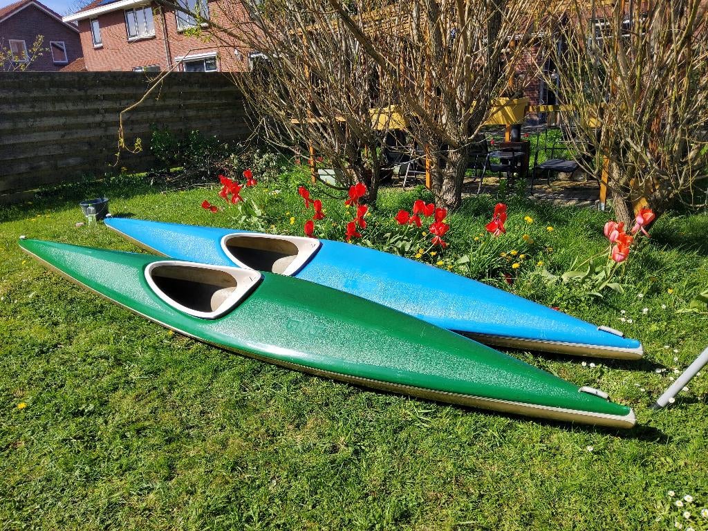 twee kayaks/kajaks/kano met peddels €500 voor beide, Ophalen, Zo goed als nieuw, 1-persoons