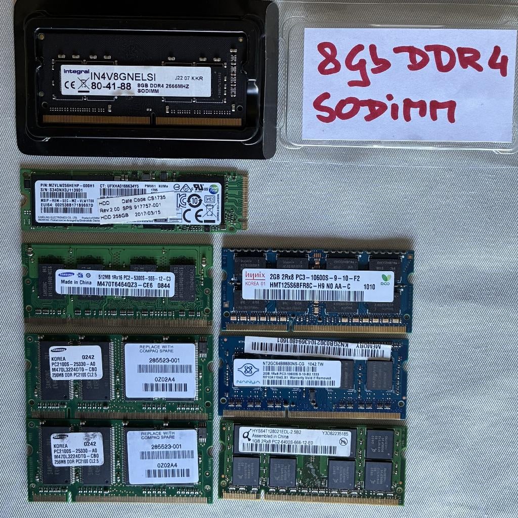 SODIMM Ram Geheugen Modules, Computers en Software, Ophalen of Verzenden, Gebruikt, Overige soorten, Laptop