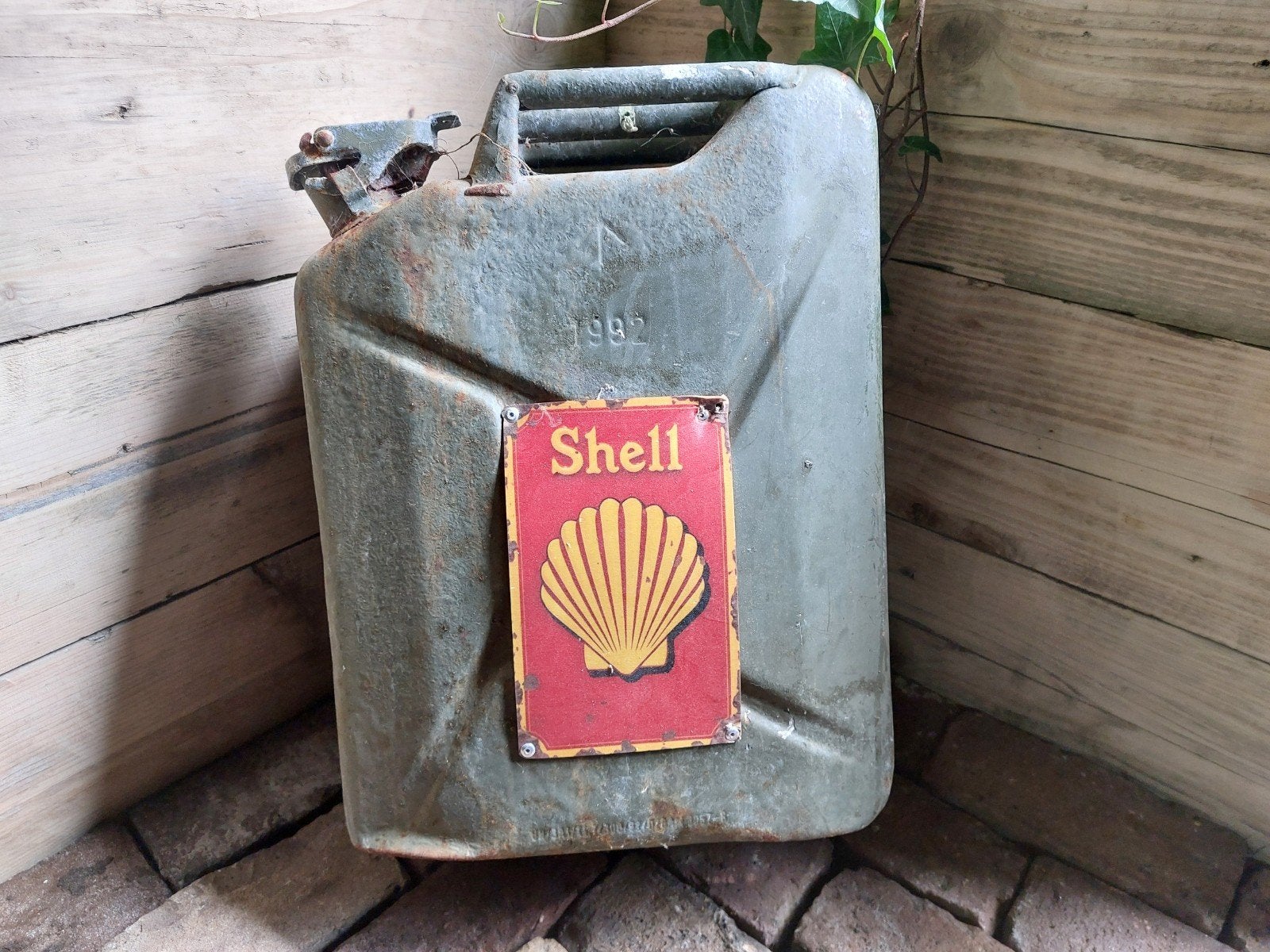 Decoratieve jerrycan met Shell-logo - Vintage look, Ophalen of Verzenden