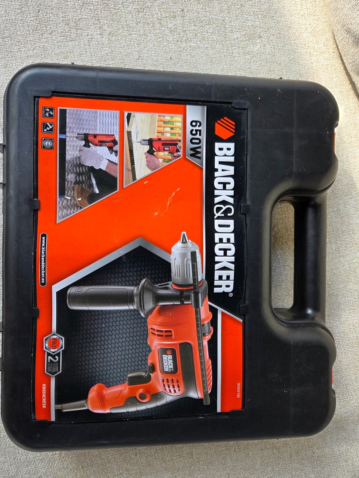 Black & Decker Boormachine 650W met koffer, Ophalen, Zo goed als nieuw, 600 watt of meer, Boormachine