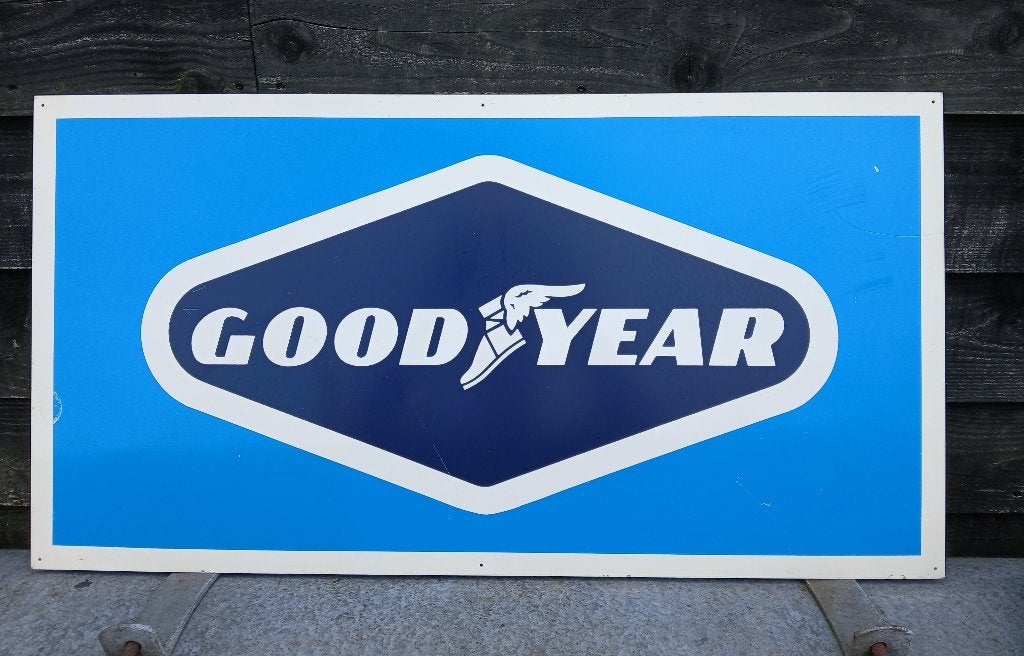 Goodyear bord reclamebord geen emaille, Ophalen, Zo goed als nieuw, Reclamebord