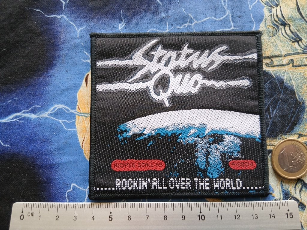 Status Quo embleem patch s332 -- 10.5x10.5 cm, Ophalen of Verzenden, Nieuw, Kleding