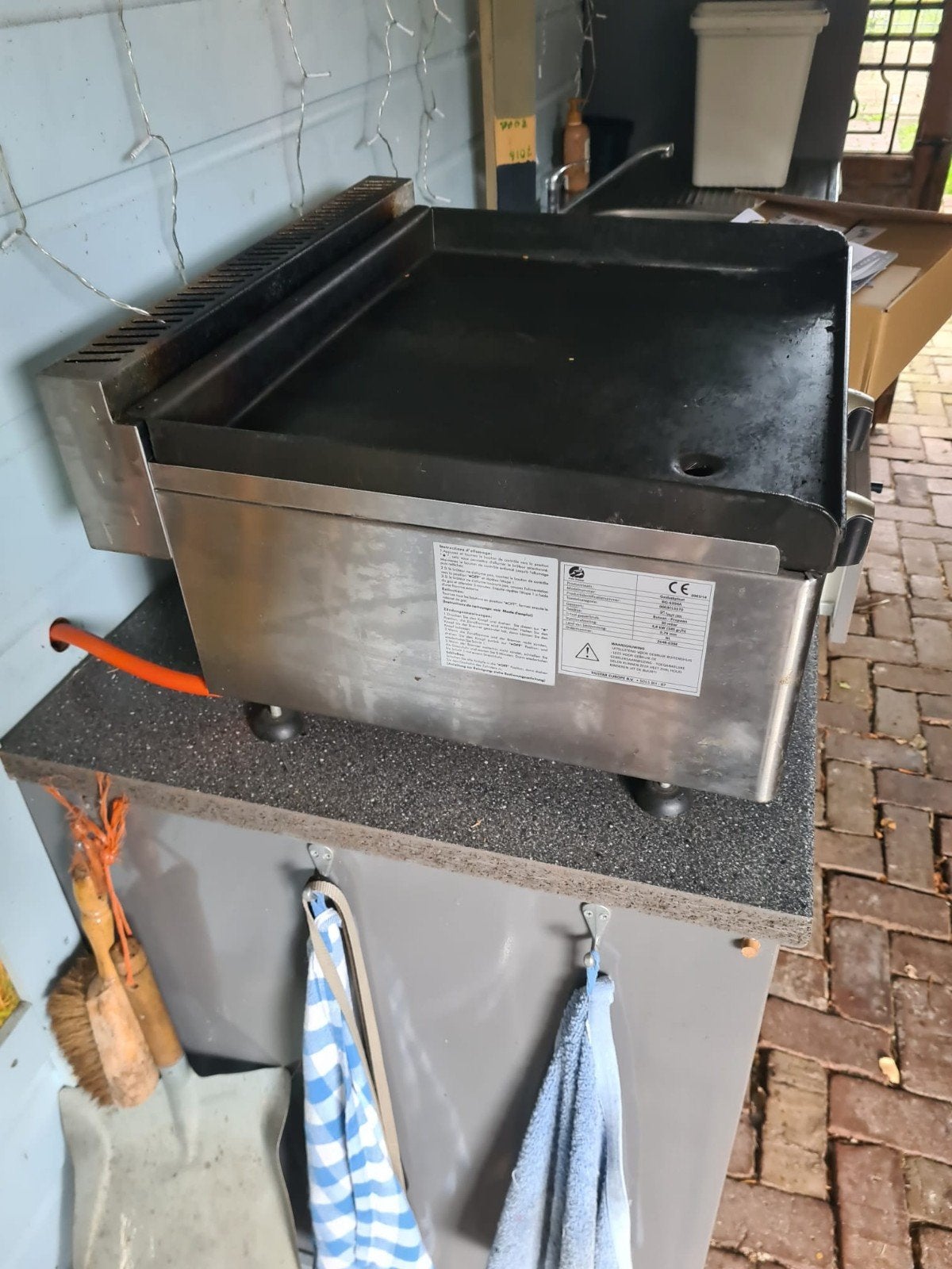 Gas bakplaat 54x44 cm - Ideaal voor buiten koken!, Ophalen, Gebruikt