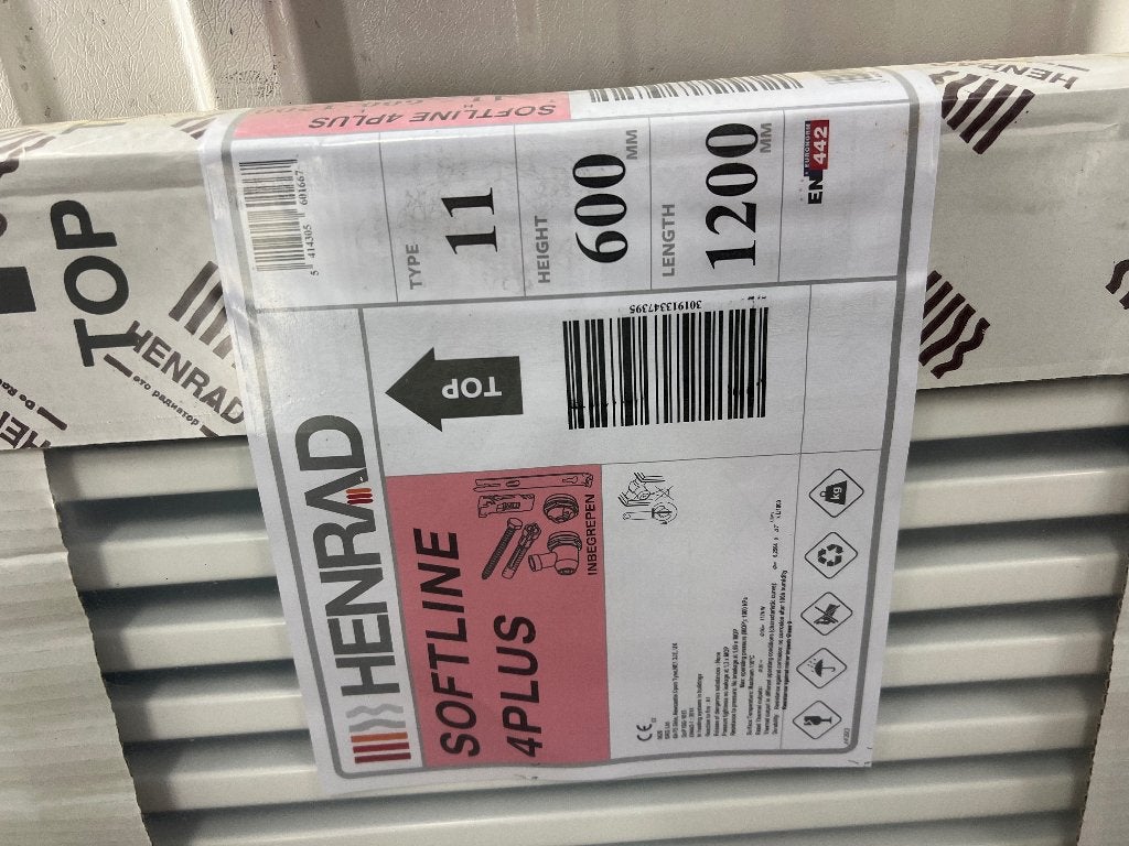 Henrad radiator wit  11 - 600 -1200 nieuw!, Ophalen, 30 tot 80 cm, Hoog rendement (Hr), Radiator